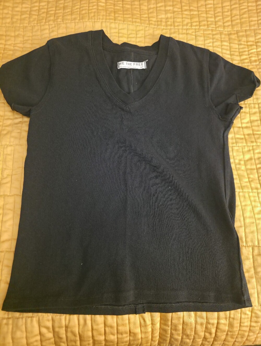 We The Free Black V-Neck Crop Top
